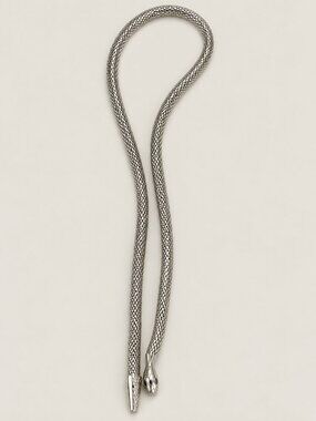 Silver Mesh Snake Wrap Necklace